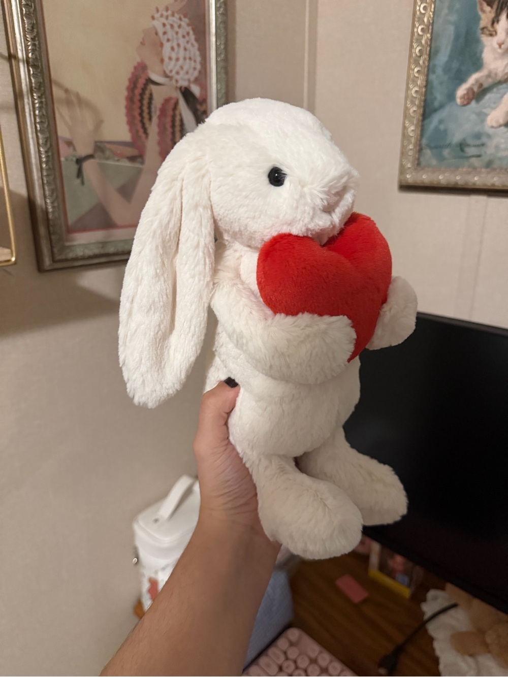 Jellycat red love heart bashful bunny